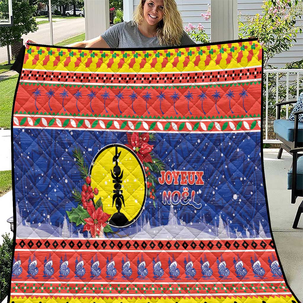 New Caledonia Christmas Quilt Kanaky Poinsettia Joyeux Noel LT05 Red - Polynesian Pride