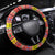 New Caledonia Christmas Steering Wheel Cover Kanaky Poinsettia Joyeux Noel