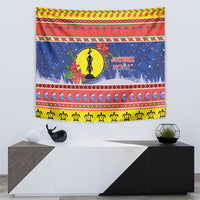 New Caledonia Christmas Tapestry Kanaky Poinsettia Joyeux Noel