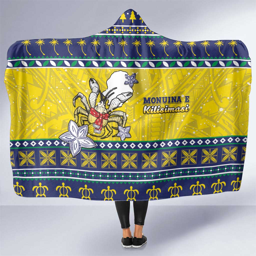 Niue The Rock Christmas Hooded Blanket Niuean Crab Monuina E Kilisimasi