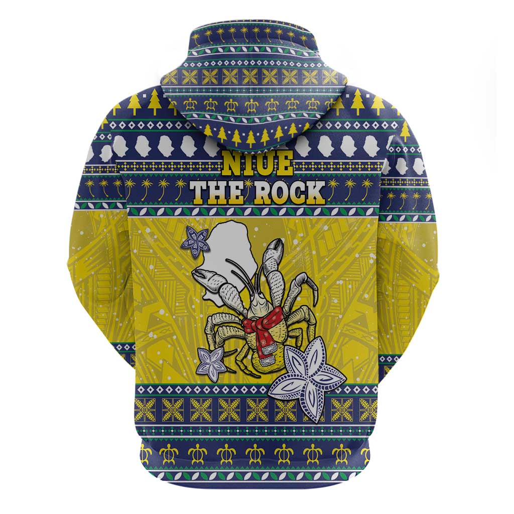 Niue The Rock Christmas Hoodie Niuean Crab Monuina E Kilisimasi LT05 - Polynesian Pride