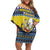 Niue The Rock Christmas Off Shoulder Short Dress Niuean Crab Monuina E Kilisimasi