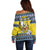 Niue The Rock Christmas Off Shoulder Sweater Niuean Crab Monuina E Kilisimasi