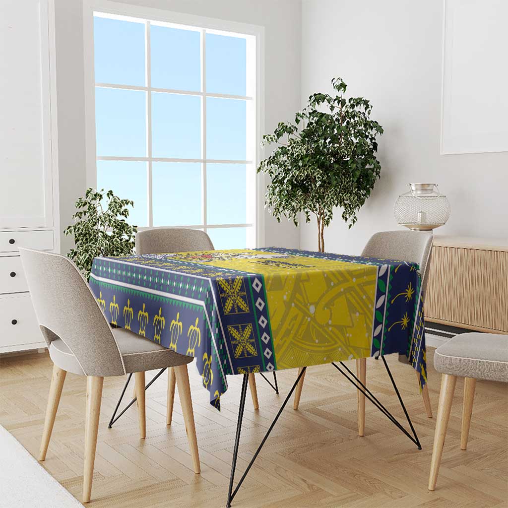 Niue The Rock Christmas Tablecloth Niuean Crab Monuina E Kilisimasi