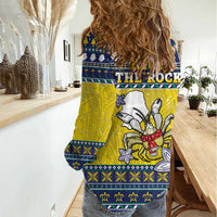 Niue The Rock Christmas Women Casual Shirt Niuean Crab Monuina E Kilisimasi LT05 - Polynesian Pride