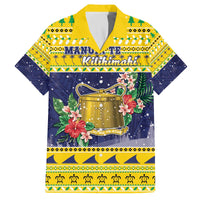 Tokelau Christmas Family Matching Off The Shoulder Long Sleeve Dress and Hawaiian Shirt Tokelauan Badge Manuia Te Kilihimahi