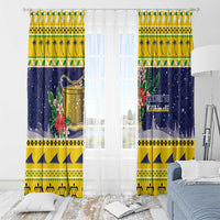 Tokelau Christmas Window Curtain Tokelauan Badge Manuia Te Kilihimahi