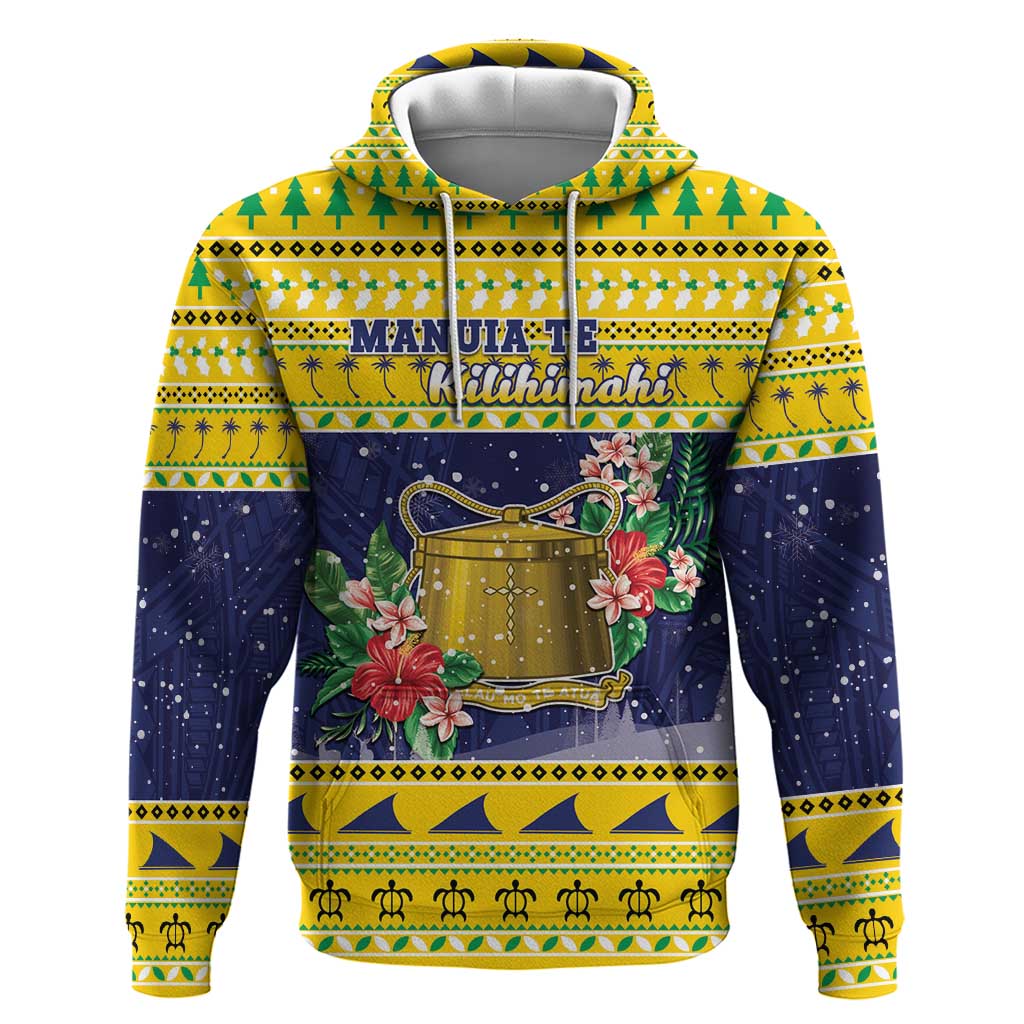 Tokelau Christmas Zip Hoodie Tokelauan Badge Manuia Te Kilihimahi