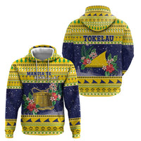 Tokelau Christmas Zip Hoodie Tokelauan Badge Manuia Te Kilihimahi