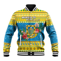 Tuvalu Christmas Baseball Jacket Coat Of Arms Manuia Te Kilisimasi