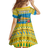 Tuvalu Christmas Family Matching Off Shoulder Maxi Dress and Hawaiian Shirt Coat Of Arms Manuia Te Kilisimasi LT05 - Polynesian Pride
