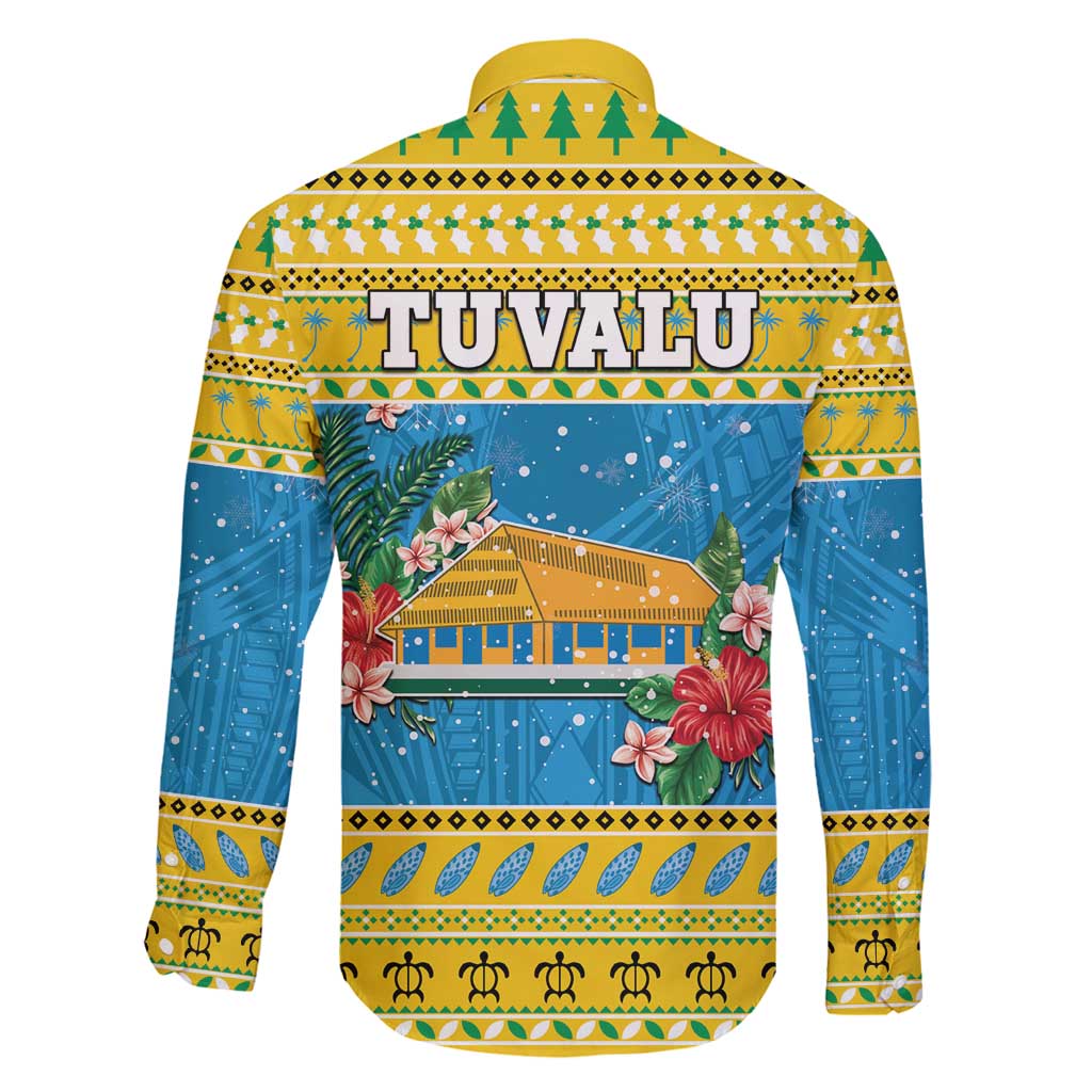 Tuvalu Christmas Family Matching Off Shoulder Maxi Dress and Hawaiian Shirt Coat Of Arms Manuia Te Kilisimasi LT05 - Polynesian Pride