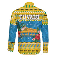 Tuvalu Christmas Family Matching Off Shoulder Maxi Dress and Hawaiian Shirt Coat Of Arms Manuia Te Kilisimasi LT05 - Polynesian Pride