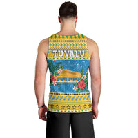 Tuvalu Christmas Men Tank Top Coat Of Arms Manuia Te Kilisimasi