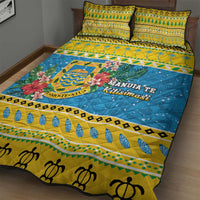 Tuvalu Christmas Quilt Bed Set Coat Of Arms Manuia Te Kilisimasi