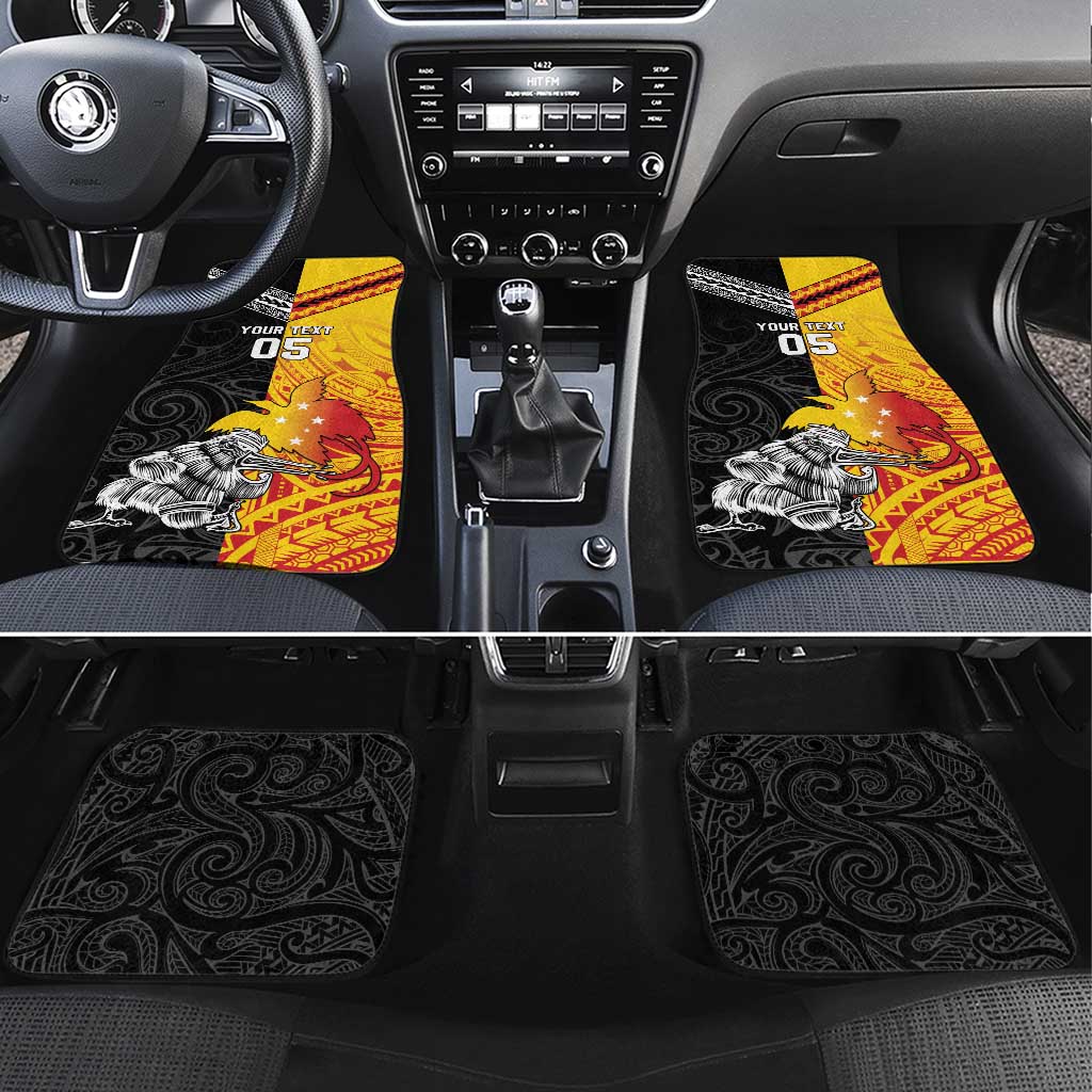 New Zealand And Papua New Guinea Rugby Custom Car Mats Maori Kiwi With Bird of Paradise