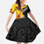 New Zealand And Papua New Guinea Rugby Custom Kid Short Sleeve Dress Maori Kiwi With Bird of Paradise