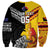 New Zealand And Papua New Guinea Rugby Custom Sweatshirt Maori Kiwi With Bird of Paradise