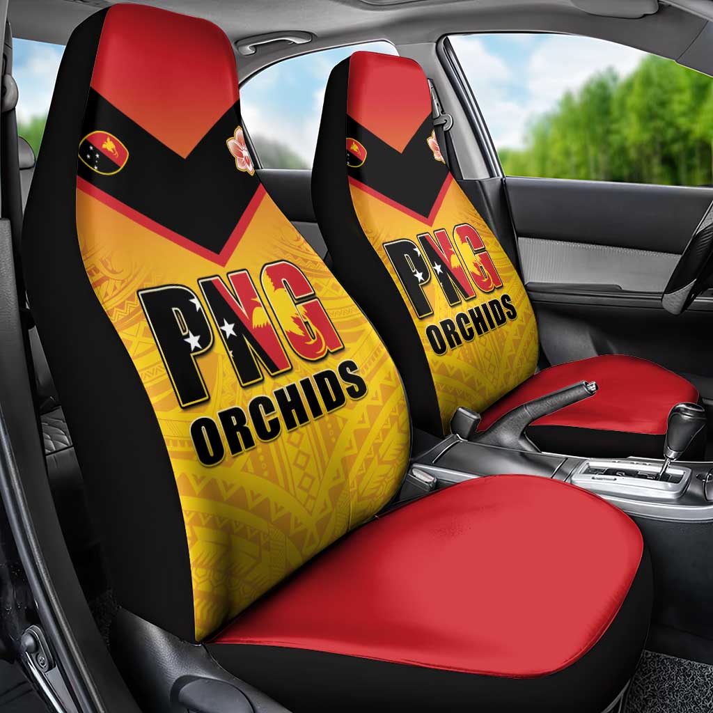 Papua New Guinea Rugby Car Seat Cover Go Orchids Pacific Champions LT05 - Polynesian Pride