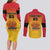 Papua New Guinea Rugby Custom Couples Matching Long Sleeve Bodycon Dress and Long Sleeve Button Shirt Go Orchids Pacific Champions