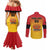 Papua New Guinea Rugby Custom Couples Matching Mermaid Dress and Long Sleeve Button Shirt Go Orchids Pacific Champions