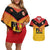 Papua New Guinea Rugby Custom Couples Matching Off Shoulder Short Dress and Hawaiian Shirt Go Orchids Pacific Champions