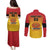 Papua New Guinea Rugby Custom Couples Matching Puletasi and Long Sleeve Button Shirt Go Orchids Pacific Champions