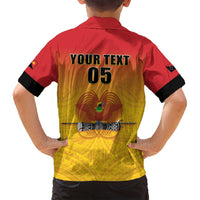 Papua New Guinea Rugby Custom Family Matching Off Shoulder Short Dress and Hawaiian Shirt Go Orchids Pacific Champions