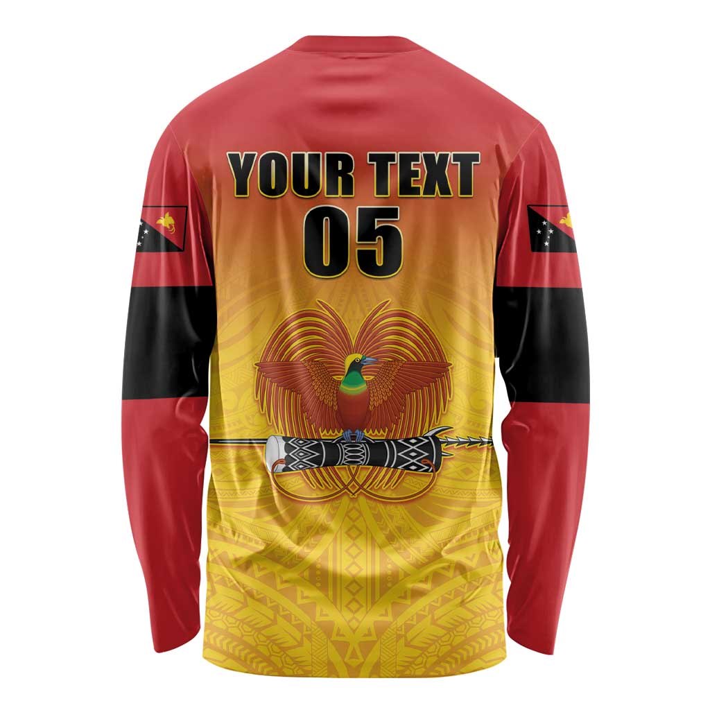 Papua New Guinea Rugby Custom Long Sleeve Shirt Go Orchids Pacific Champions