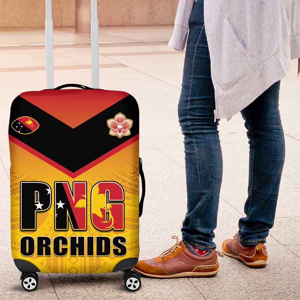 Papua New Guinea Rugby Luggage Cover Go Orchids Pacific Champions