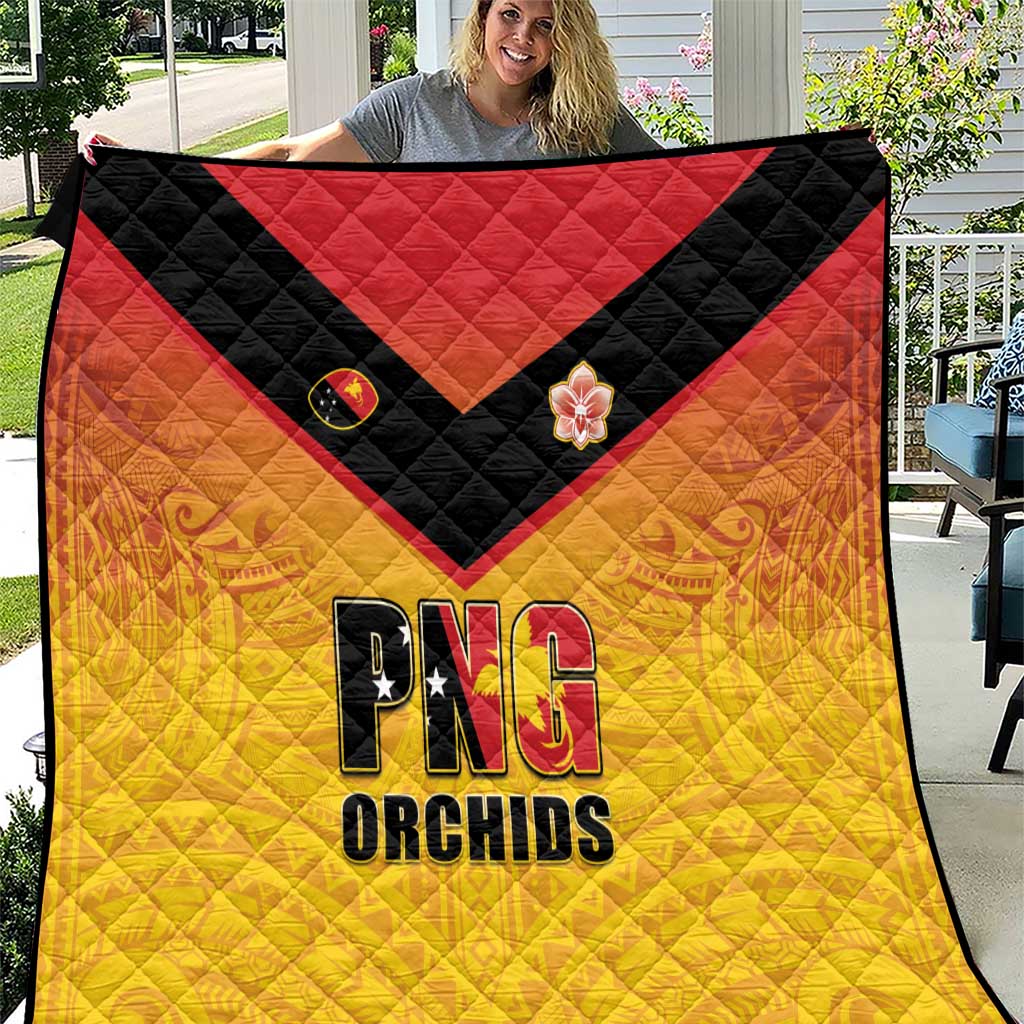 Papua New Guinea Rugby Quilt Go Orchids Pacific Champions