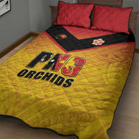 Papua New Guinea Rugby Quilt Bed Set Go Orchids Pacific Champions