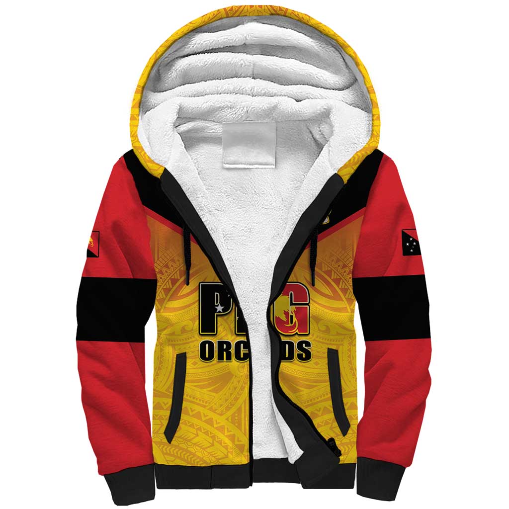 Papua New Guinea Rugby Custom Sherpa Hoodie Go Orchids Pacific Champions