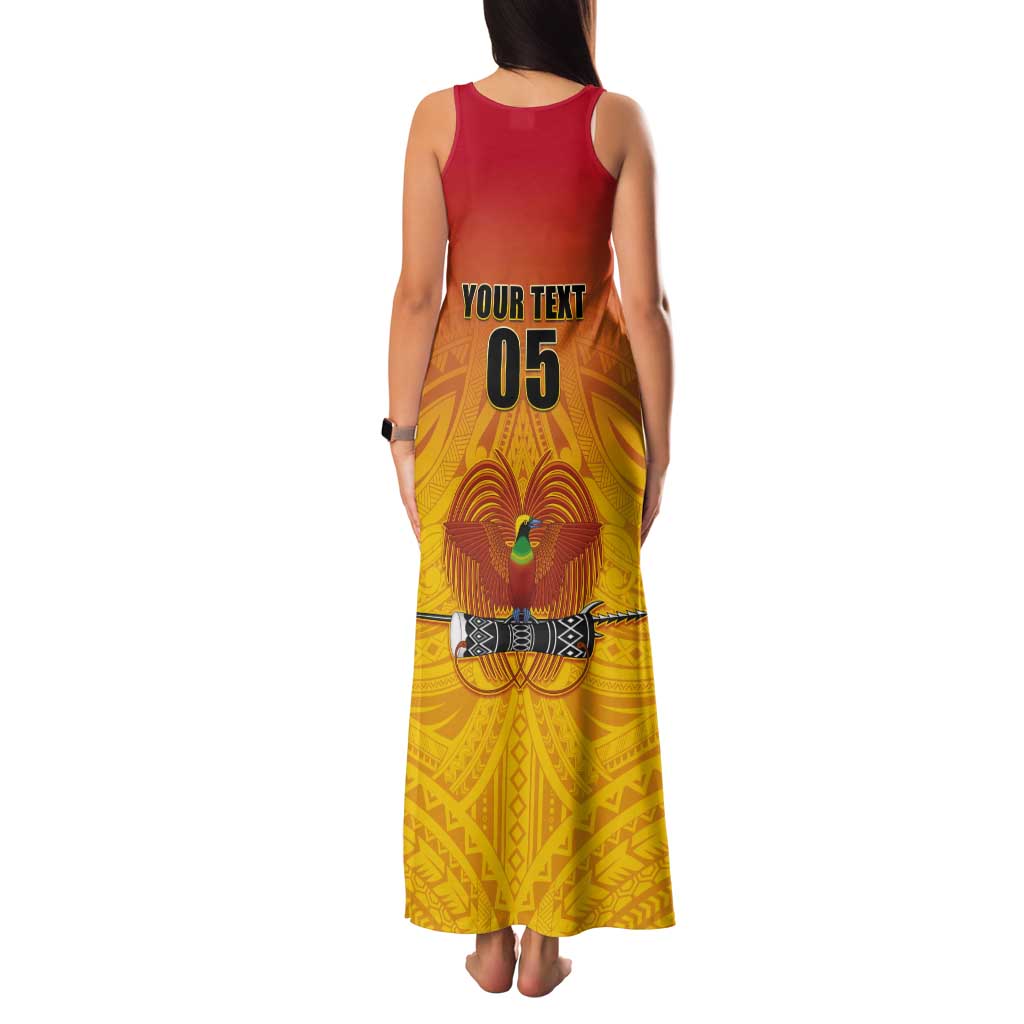 Papua New Guinea Rugby Custom Tank Maxi Dress Go Orchids Pacific Champions LT05 - Polynesian Pride