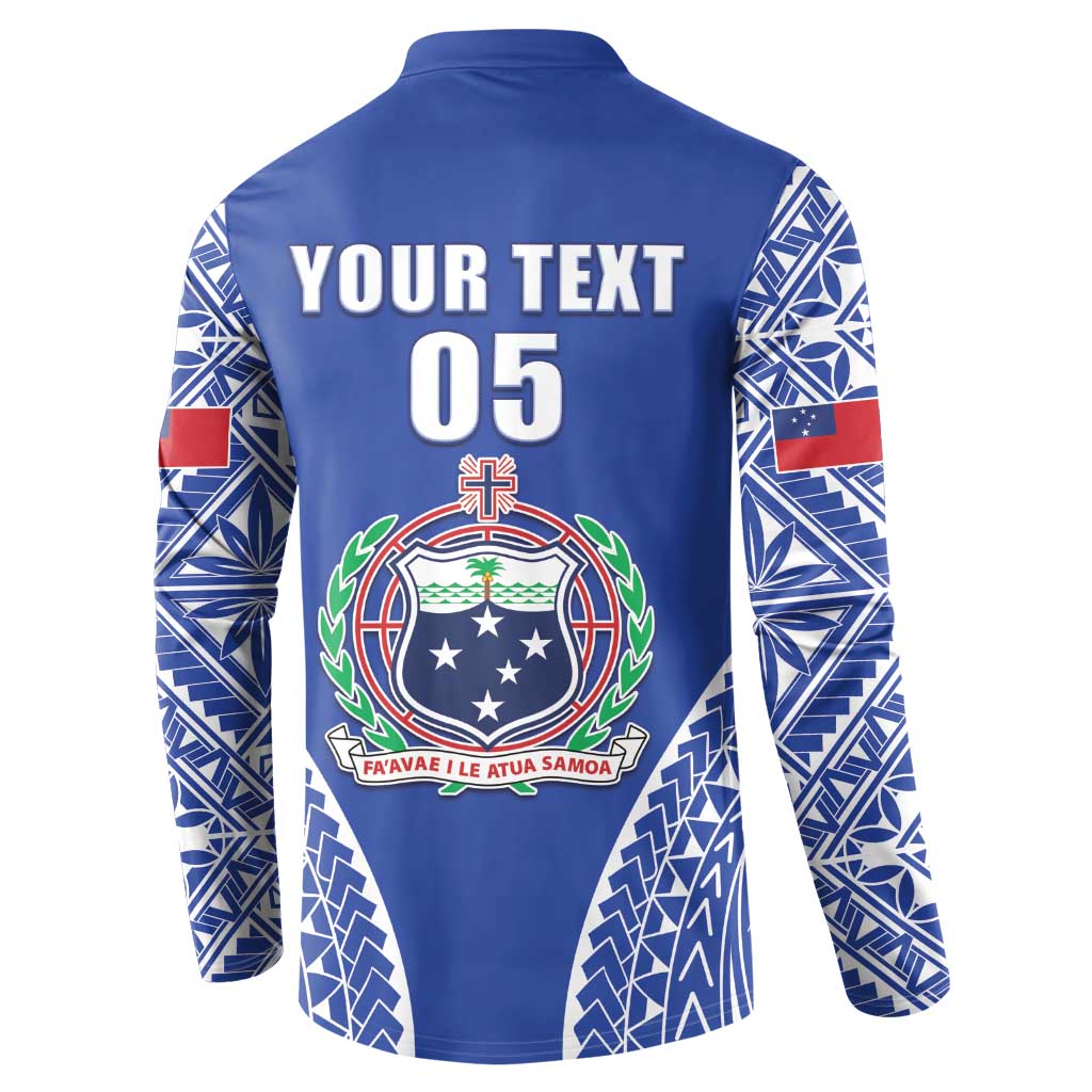 Fetu Samoa Rugby Custom Button Sweatshirt Go Champions