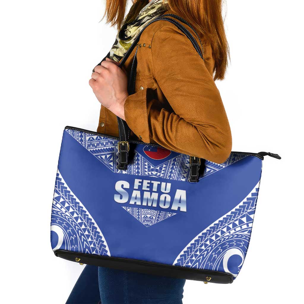 Fetu Samoa Rugby Leather Tote Bag Go Champions