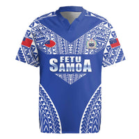 Fetu Samoa Rugby Custom Rugby Jersey Go Champions LT05 Blue - Polynesian Pride
