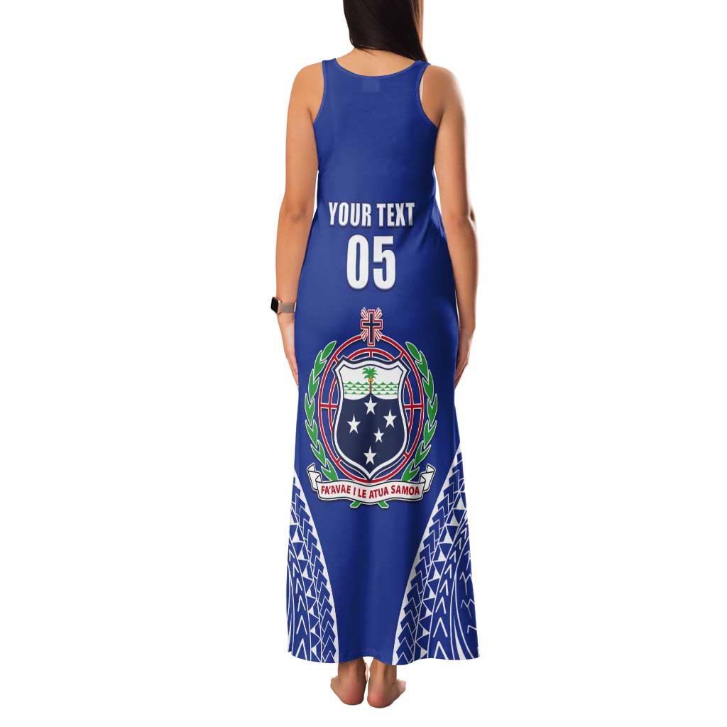Fetu Samoa Rugby Custom Tank Maxi Dress Go Champions LT05 - Polynesian Pride