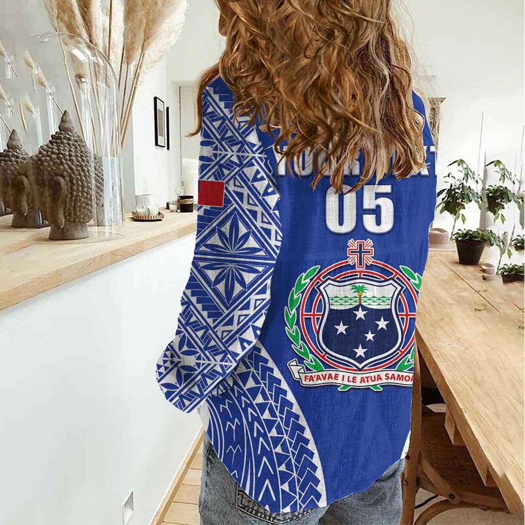 Fetu Samoa Rugby Custom Women Casual Shirt Go Champions