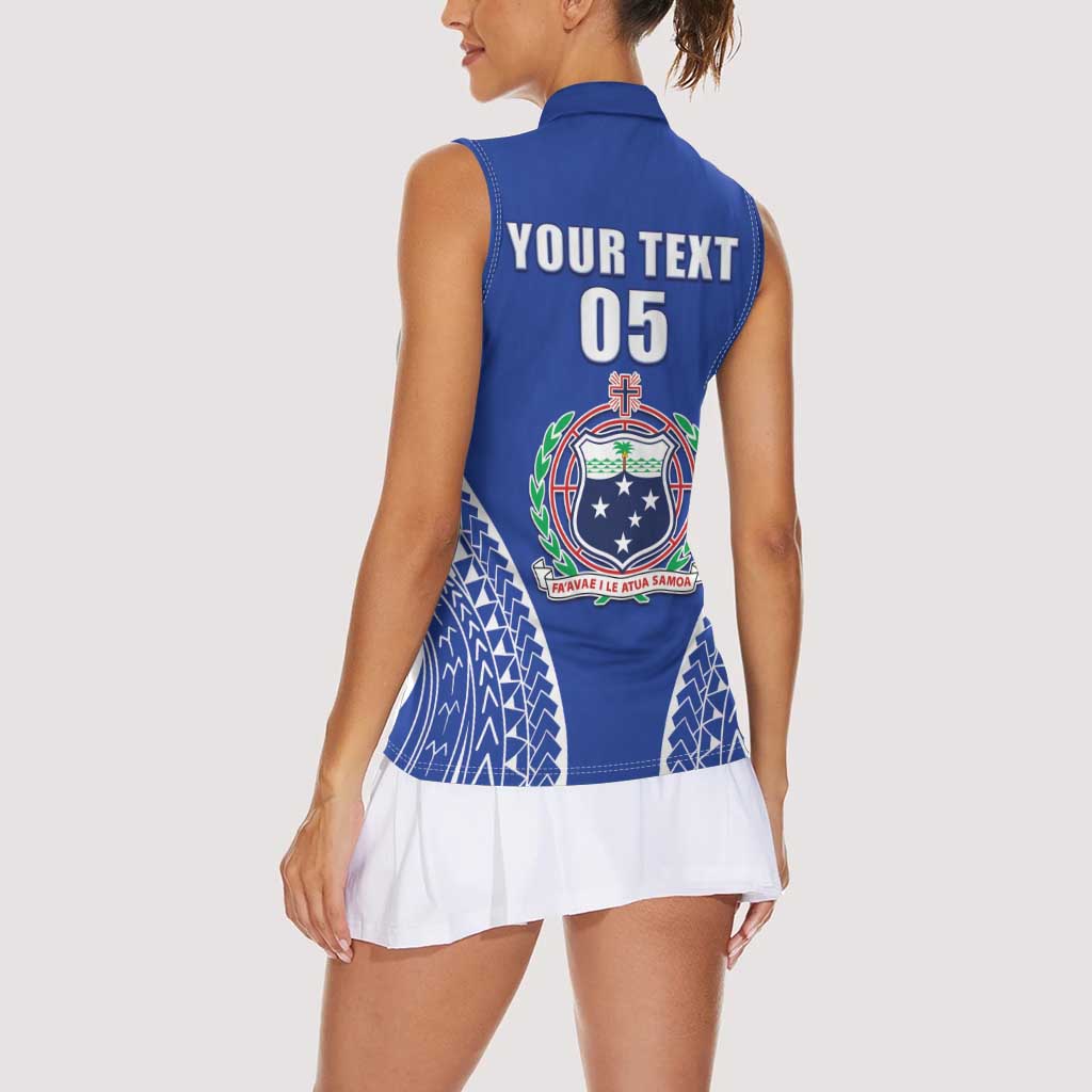 Fetu Samoa Rugby Custom Women Sleeveless Polo Shirt Go Champions LT05 - Polynesian Pride