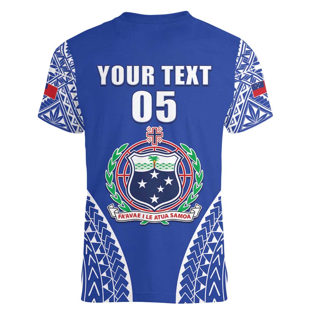 Fetu Samoa Rugby Custom Women V-Neck T-Shirt Go Champions LT05 - Polynesian Pride