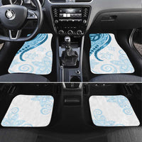 Blue Polynesian Tribal Turtle Floral Pattern Car Mats LT05 Set 4pcs Blue - Polynesian Pride