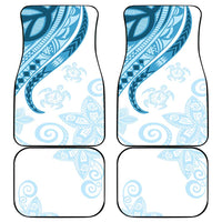 Blue Polynesian Tribal Turtle Floral Pattern Car Mats LT05 - Polynesian Pride