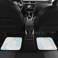 Blue Polynesian Tribal Turtle Floral Pattern Car Mats LT05 Set 2pcs - Back Blue - Polynesian Pride