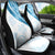 Blue Polynesian Tribal Turtle Floral Pattern Car Seat Cover