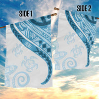 Blue Polynesian Tribal Turtle Floral Pattern Garden Flag LT05 - Polynesian Pride