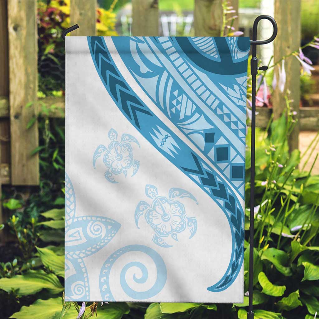 Blue Polynesian Tribal Turtle Floral Pattern Garden Flag LT05 Garden Flag Blue - Polynesian Pride