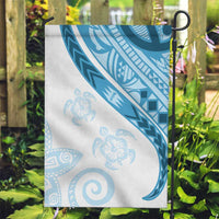 Blue Polynesian Tribal Turtle Floral Pattern Garden Flag LT05 Garden Flag Blue - Polynesian Pride