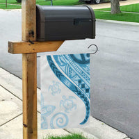 Blue Polynesian Tribal Turtle Floral Pattern Garden Flag LT05 - Polynesian Pride