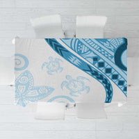 Blue Polynesian Tribal Turtle Floral Pattern Tablecloth LT05 Blue - Polynesian Pride